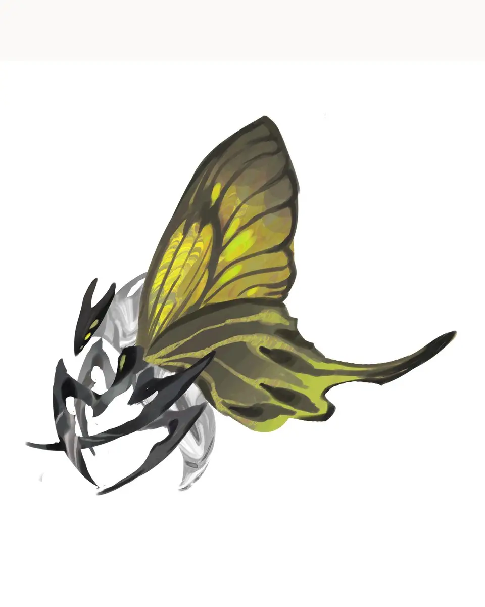 白夜枭作品 · 黄翅针灵 Acus flavipennis（异骸百相）
